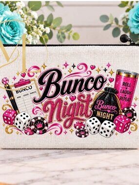 Bunco Theme Make-Up Bag/Wristlet
